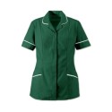 Women’s Soft-Brushed Tunic (Bottle Green with White Trim) - D309
