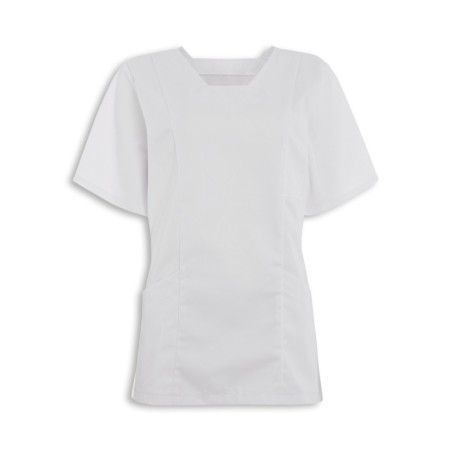 Women's Smart Scrub Tunic (White) - FT503