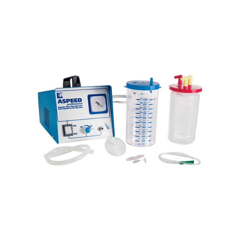 3A ASPEED Suction Unit Double Pump with 1000cc Jar + 10 Catheters