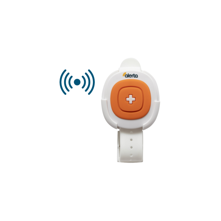 Wireless Alerta Nurse Call Button, Multi-Wear Alert System for User-Initiated Assistance