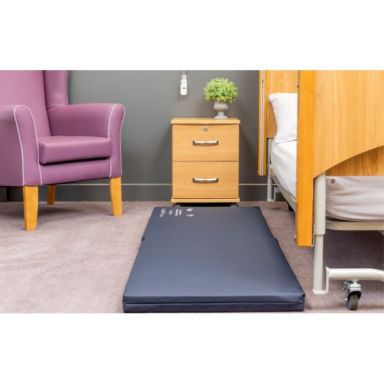 Alertamat Crash Mat with Wireless Nurse Call Alert, Fall Injury Protection with Instant Care Notification