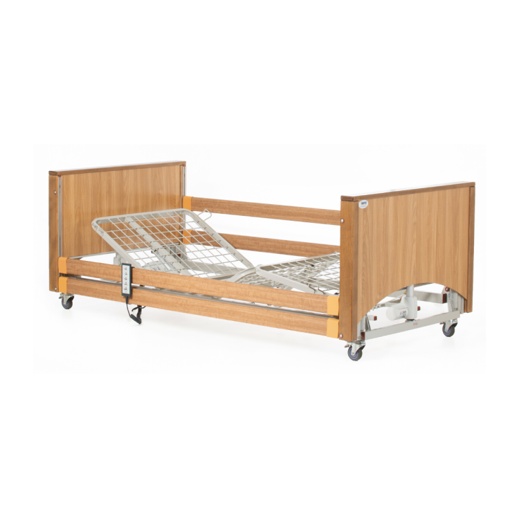 Alerta Lomond Low Bed, Walnut Finish, Ultra-Low Profiling, Electric with Trendelenburg