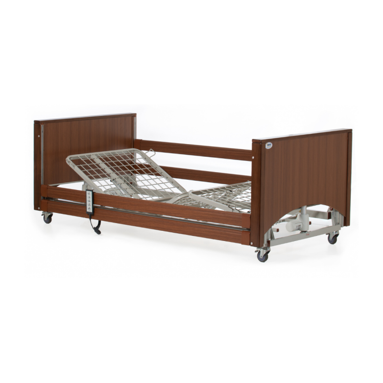 Alerta Lomond Low Bed, Oak Finish, Ultra-Low Profiling, Electric with Trendelenburg