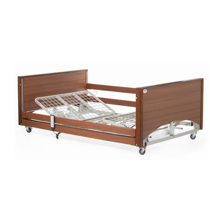 Alerta Lomond Bariatric Bed, Oak Finish, 120cm Wide Profiling Bed for Bariatric Care