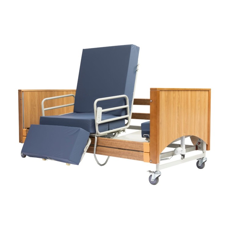 Alerta Lomond Rotate-Stand-Up Bed, Oak, Profiling Bed with Powered Rotation for Assisted Standing