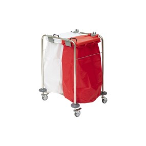 Alerta Laundry Cart, Steel Frame, Easy-Glide Castors, Colour-Coded Lids