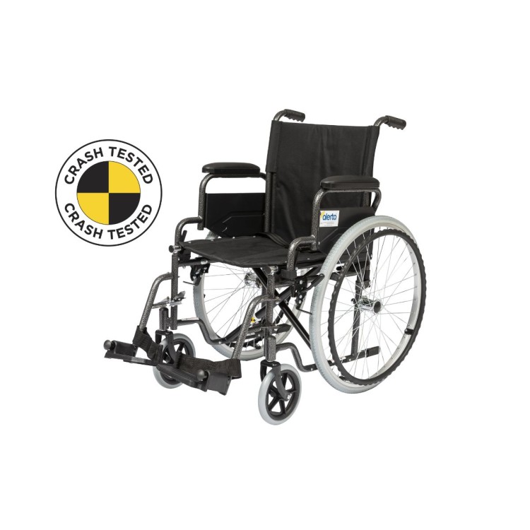 Alerta Self-Propelled Wheelchair, Crash Tested, Puncture-Proof Tyres, 120kg Capacity