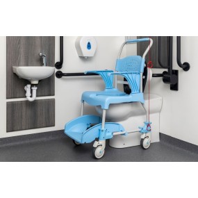 Alerta Aqua Shower Commode Chair, 4-in-1 Multi-Use Transfer, Shower and Toileting Chair