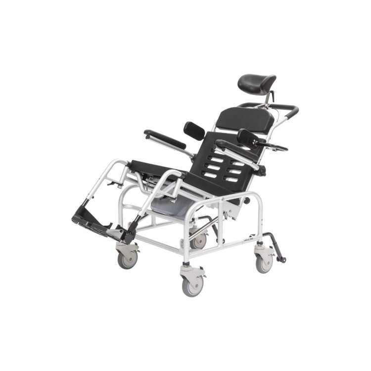 Alerta Aqua Tilt-In-Space Hi-Lo Shower Commode Chair, Height Adjustable, Gas-Assisted Mobility