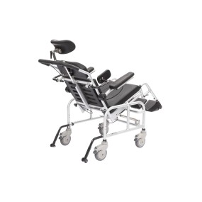 Alerta Aqua Tilt-In-Space Hi-Lo Shower Commode Chair, Height Adjustable, Gas-Assisted Mobility