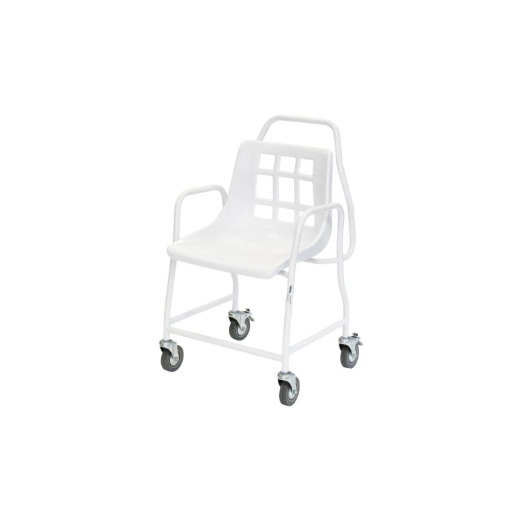 Alerta Mobile Shower Chair, Rear Braked Castors, 136kg Capacity