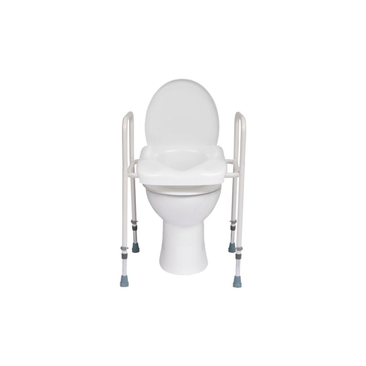 Alerta Toilet Seat Aid, Adjustable Height, Easy-Clean Rotating Seat