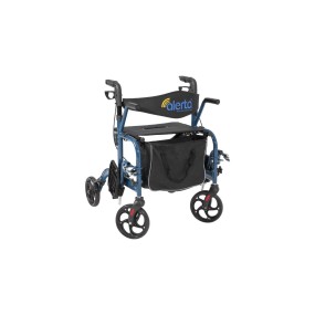 Alerta Aluminium Lightweight 2-in-1 Wheelchair Rollator, Hybrid Mobility, Convertible Design, Comfort-Focused