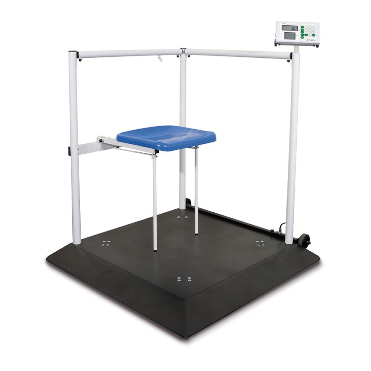 Marsden M-640 Bariatric & Wheelchair Scale, 300kg or 500kg Capacity, Class III Approved with Built-In Chair and Ramps