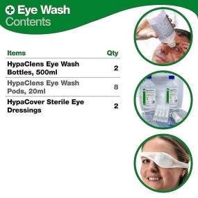 Evolution Plus Eye Wash Kit - 2x500ml with 8 Eye Wash Pods and Mirror