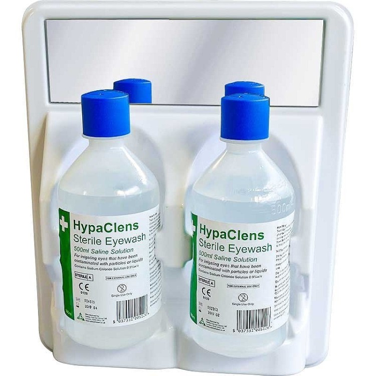 HypaClens Eyewash Station with 2 HypaClens Eyewash Bottles (500ml) HypaClens Eyewash Station with 2 HypaClens Eyewash Bottles (500ml)