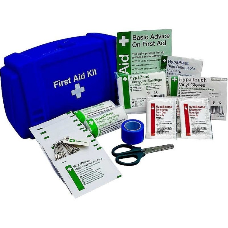 Small Compact Catering First Aid Kit - Blue