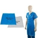Heavy Duty Flat Packed Disposable Aprons - Blue
