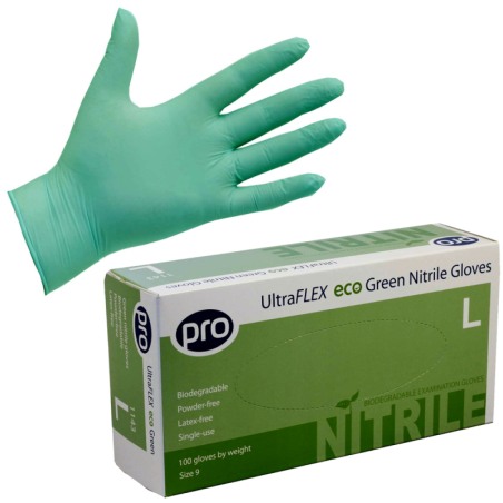 Green Nitrile Powder-Free Gloves UltraFLEX (Case of 1000)