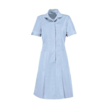 Zip Front Dress (Pale Blue With Pale Blue Trim) - HP297