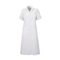 Trim Dress (White with Pale Blue Trim) - H211W