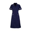 Soft Brushed Dress (Sailor Navy with White Trim) - D308